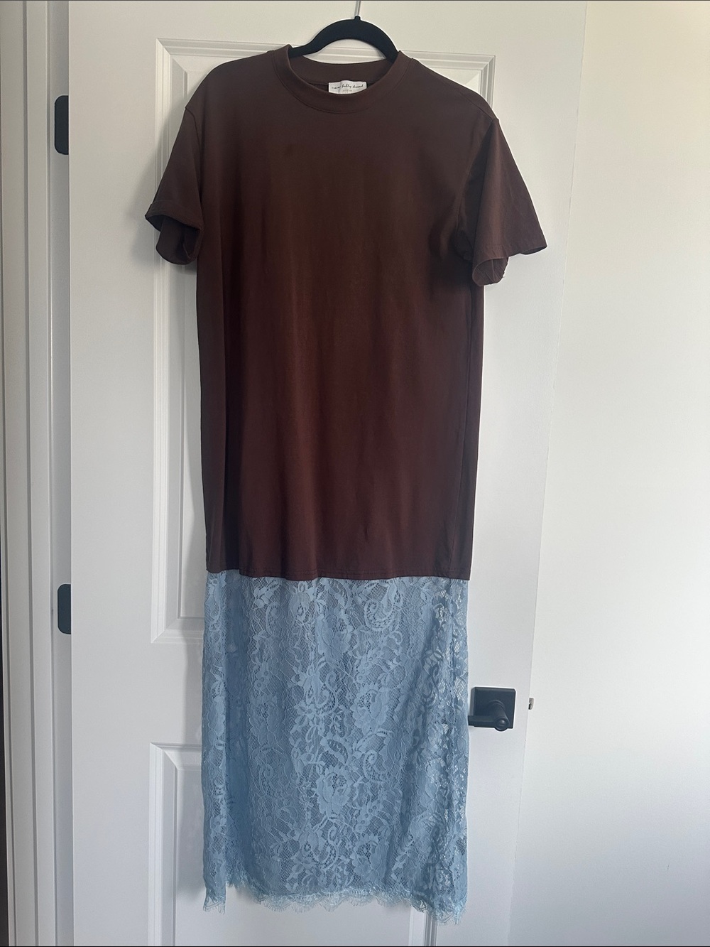 Never Fully Dressed Chocolate Brown Crewneck Tee